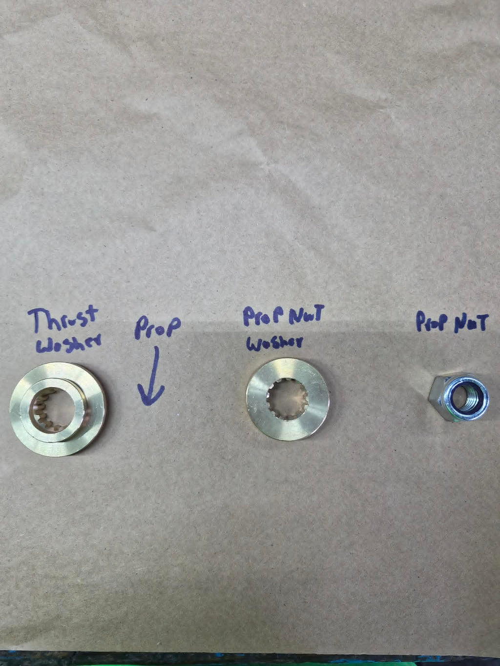 Mercury to Yamaha 10 1\4 13 spline G series (YBS) Hardware Adapter Kit