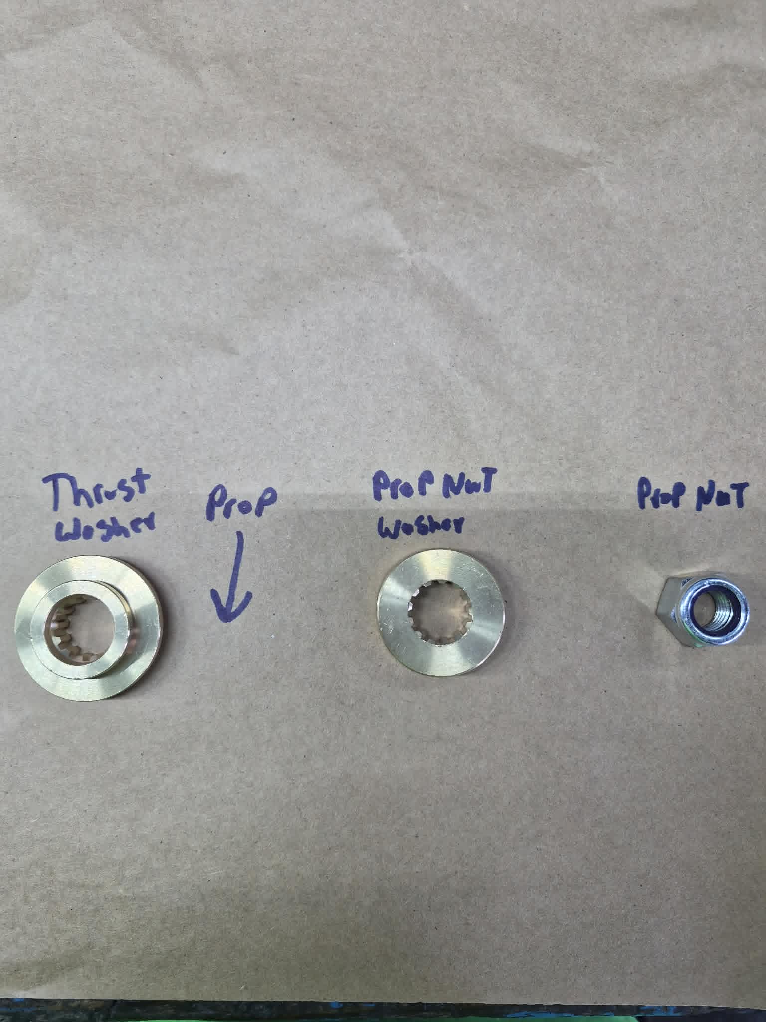 Mercury to Yamaha 10 1\4 13 spline G series (YBS) Hardware Adapter Kit