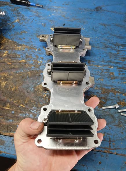 Moto Tassinari Vforce Factory replacement reed cages for 75-90hp 2 stroke 3cyl Yamaha outboard motor
